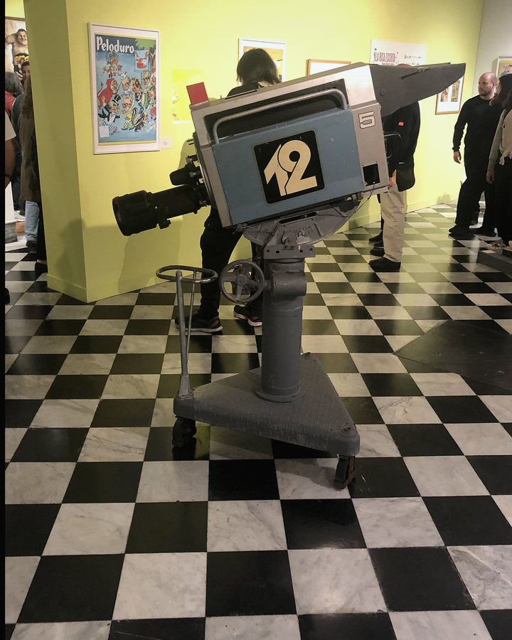 Cámara de estudio de la década del noventa